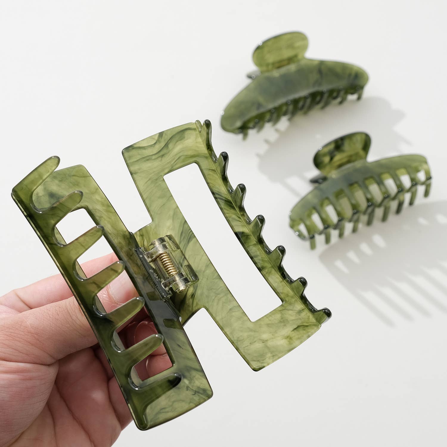 Jade Green Large | Assorted Large Claw Clips - Proper
