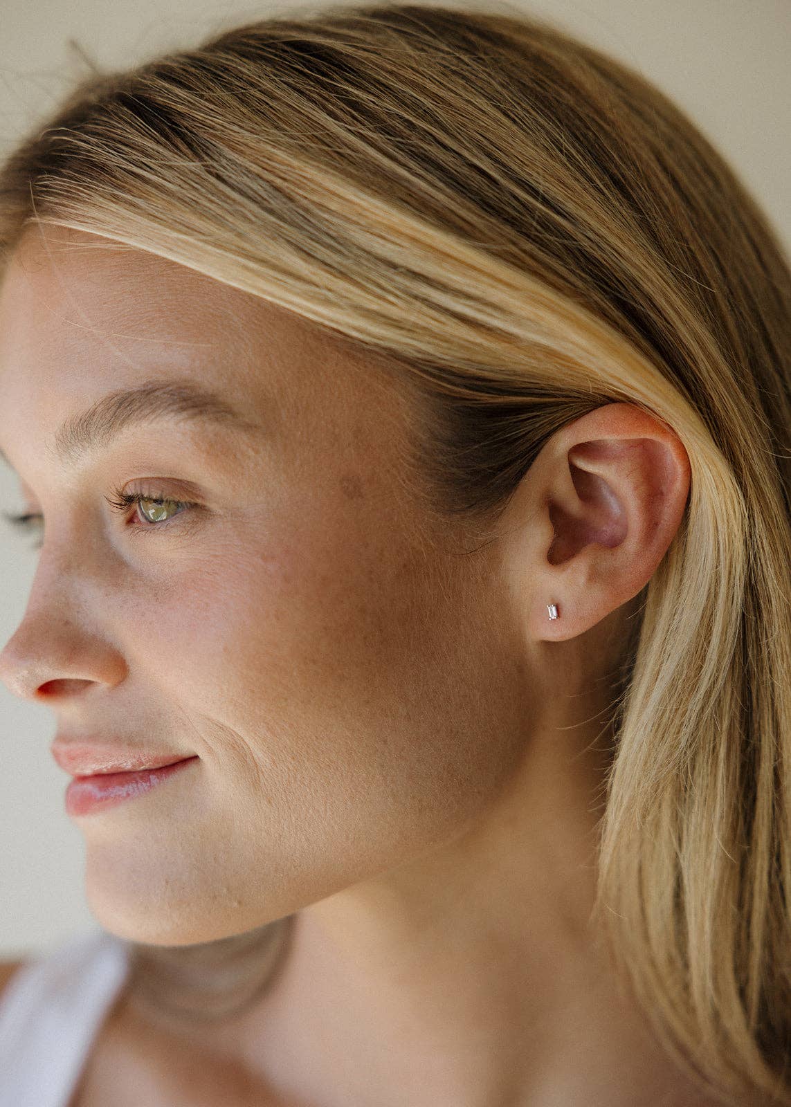 Dara Clear CZ Baguette Earrings - Proper