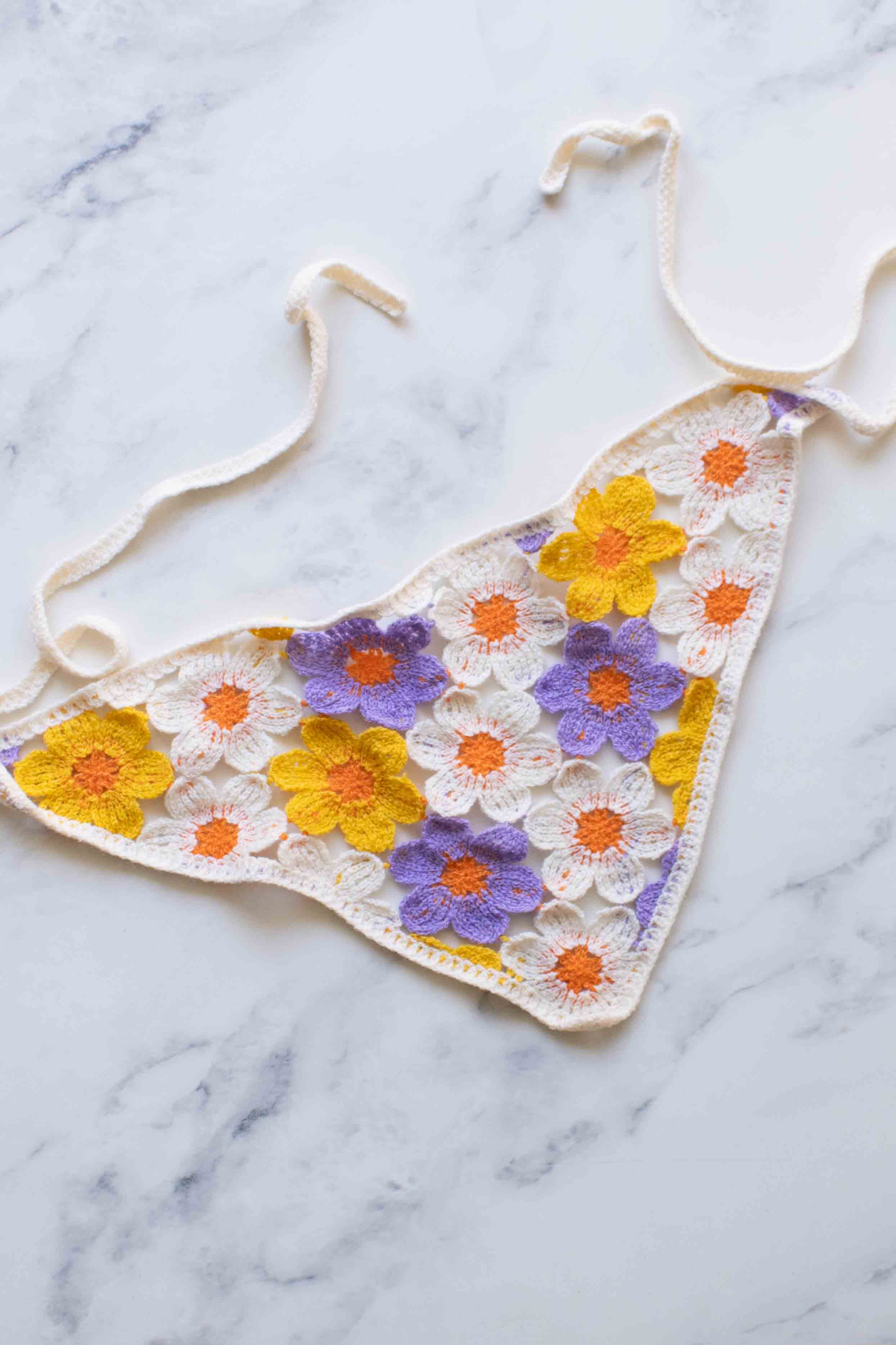 Crochet Triangle Headscarf