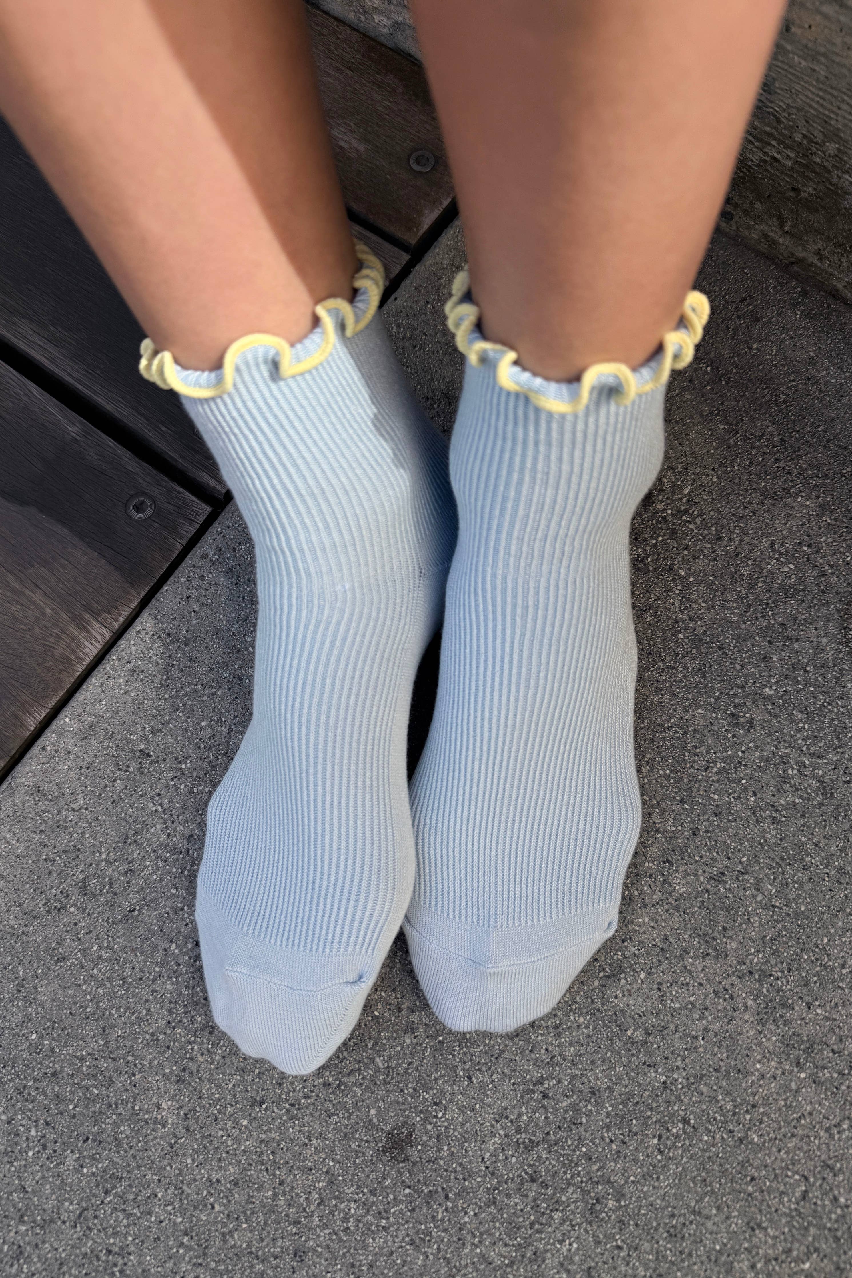 The Petite Ruffled Modal Socks (wholesale) - Proper