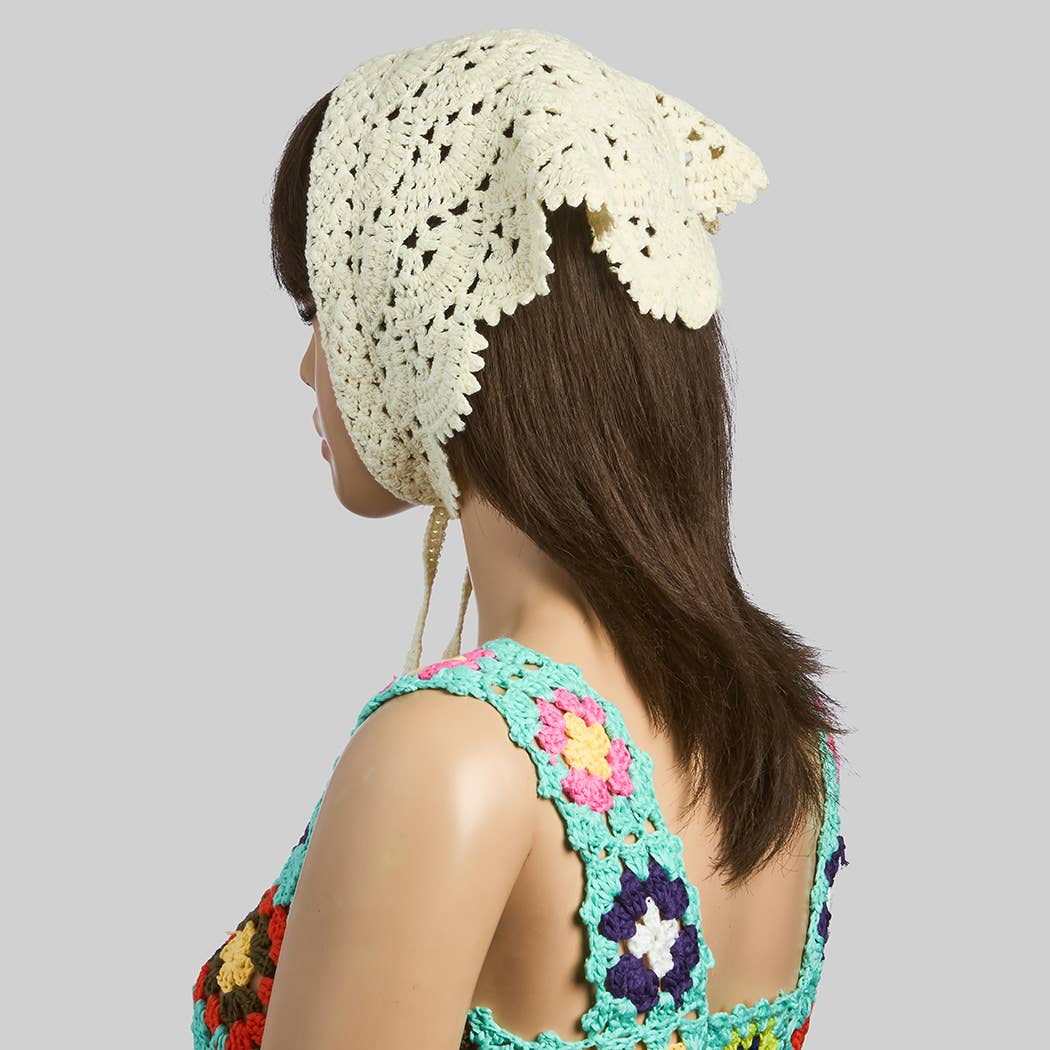 IVORY CROCHET HEAD WRAP - Proper