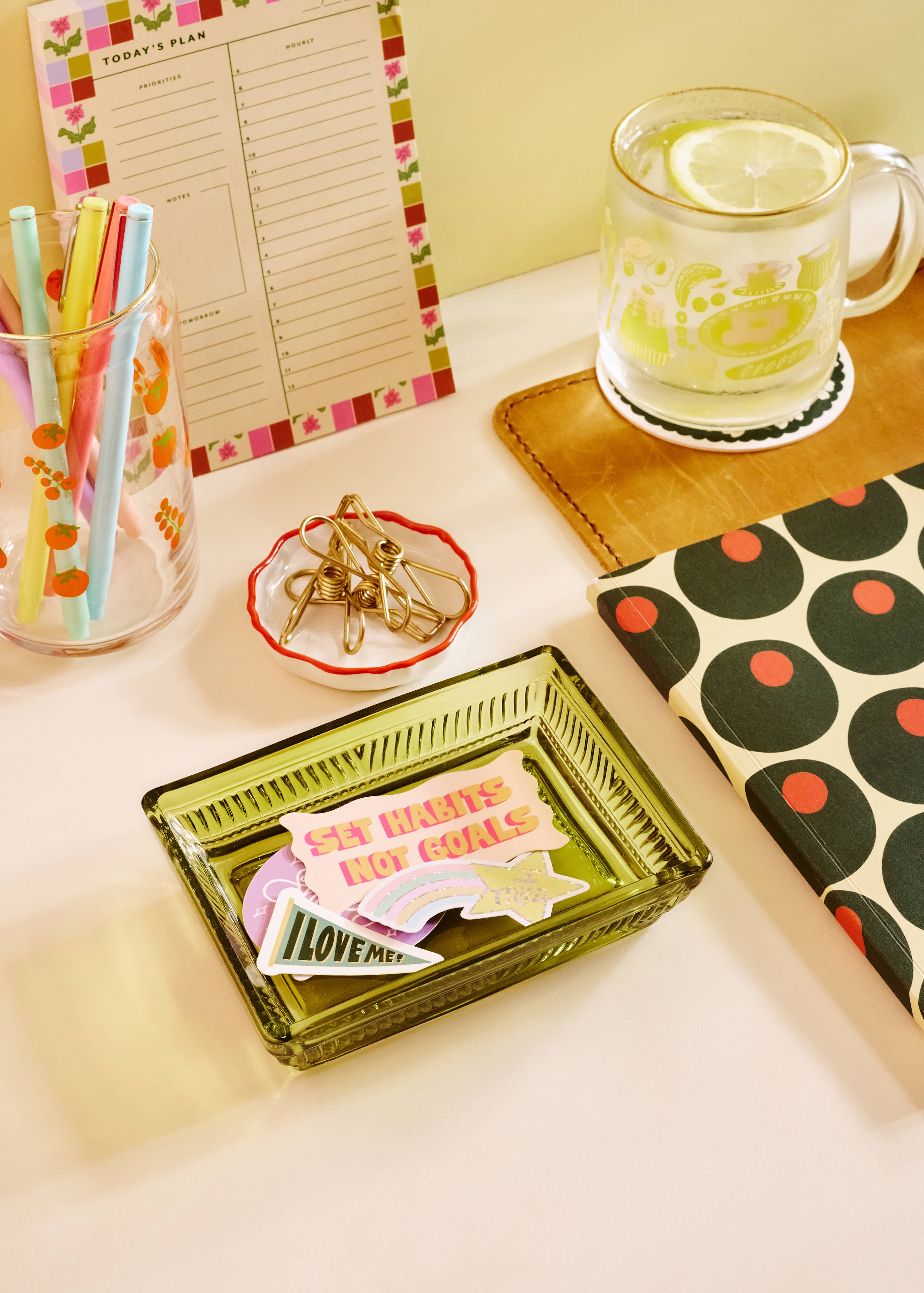 Checkered Flower Daily Planner Notepad - Proper