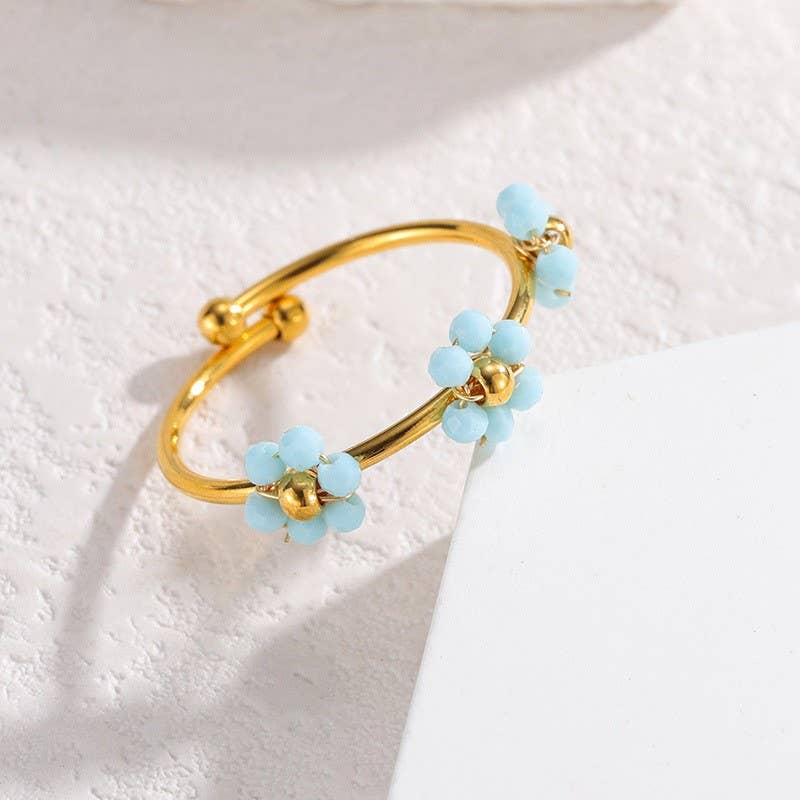 18K STAINLESS STEEL TARNISH FREE FLOWER RINGS | 40R122 - Proper