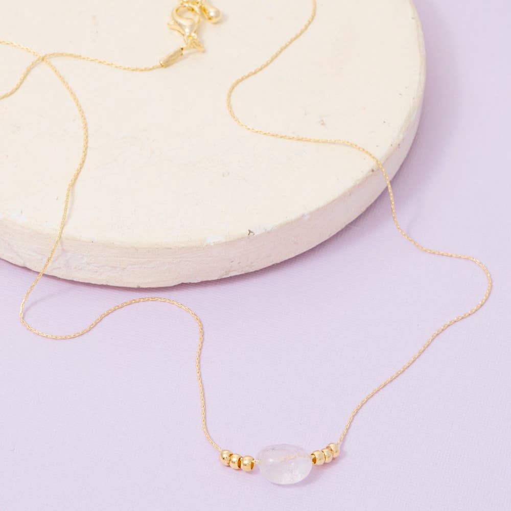 Polished Stone Necklace - Proper