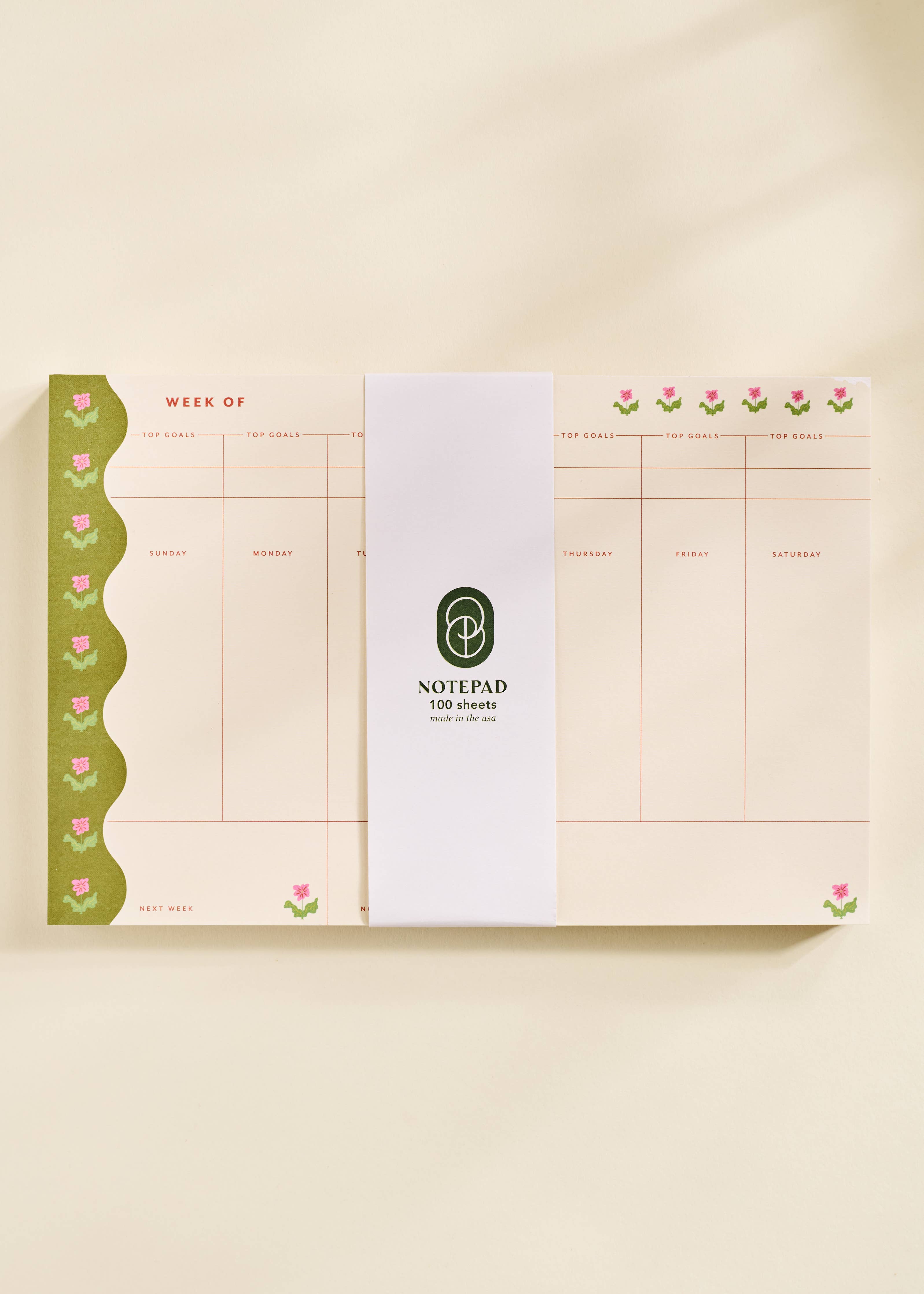 Garden Border Weekly Plan Notepad - Proper