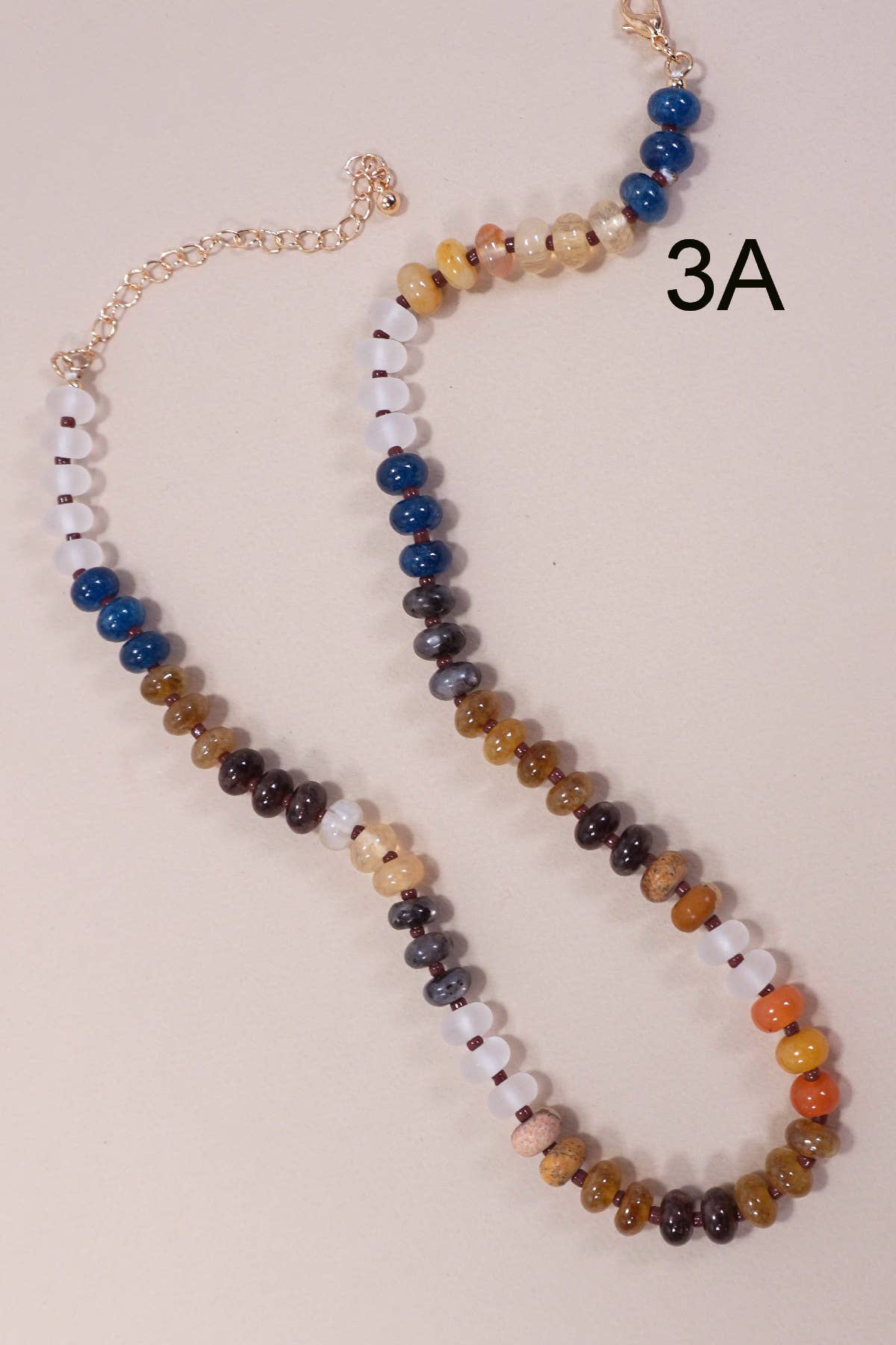 Natural Agate + Glass Necklace - Proper
