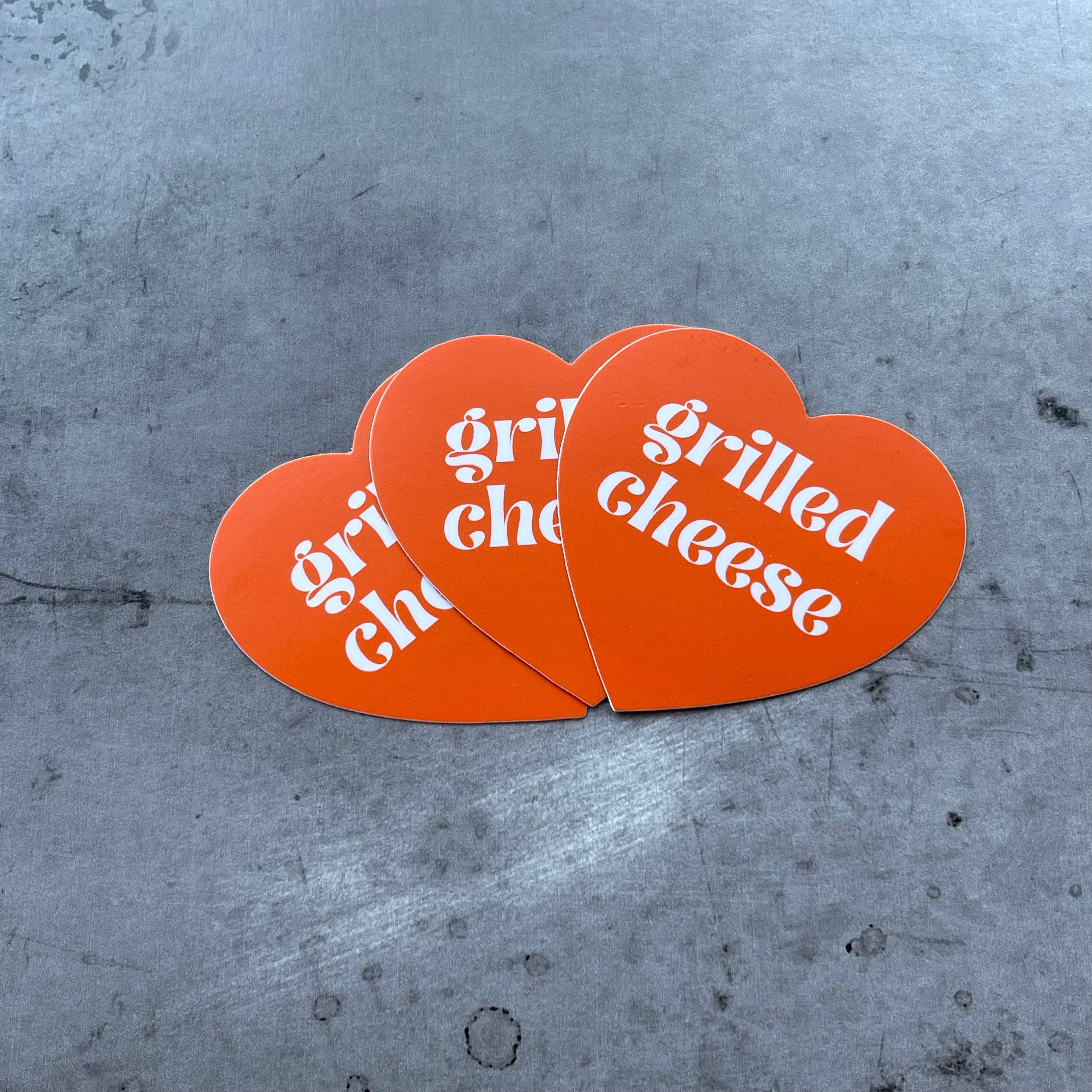 Grilled Cheese Heart Sticker - Proper