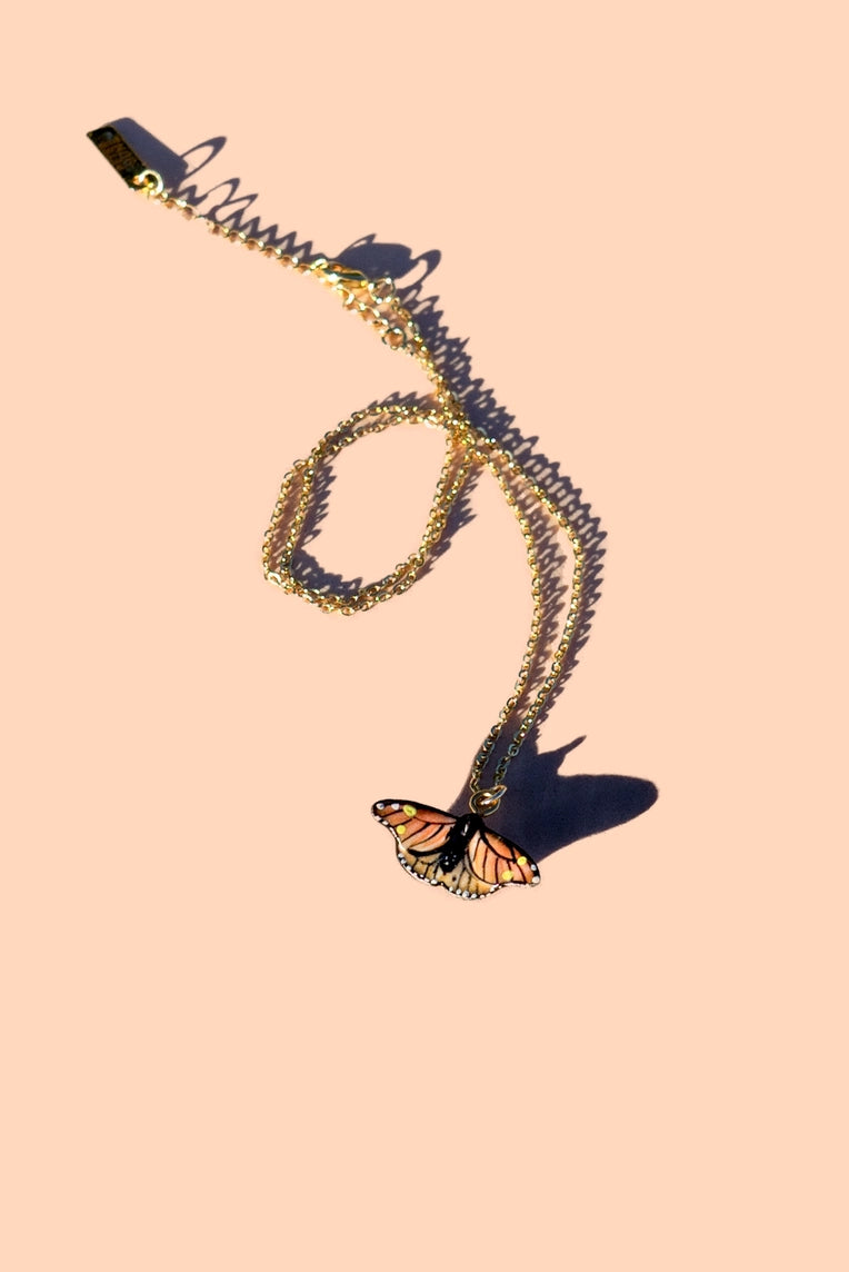 Tiny Flutter Monarch Necklace - Proper