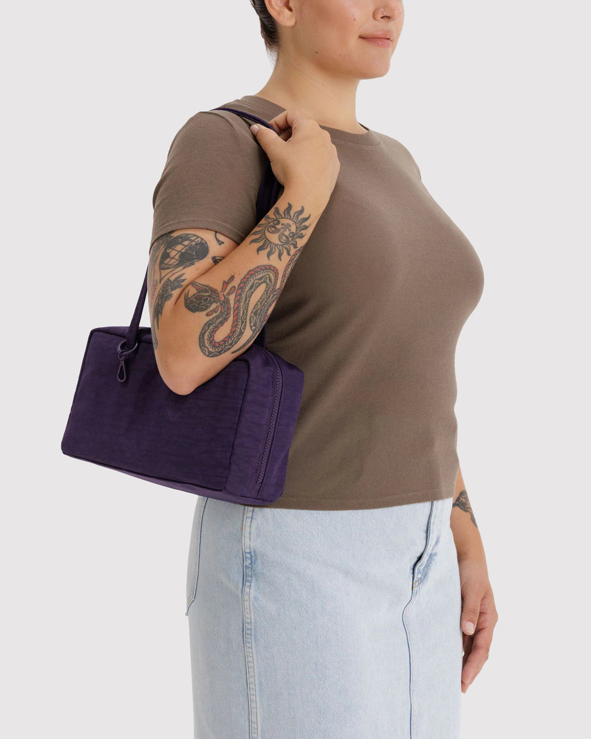 Baggu Nylon Bowler Bag - Fig - Proper