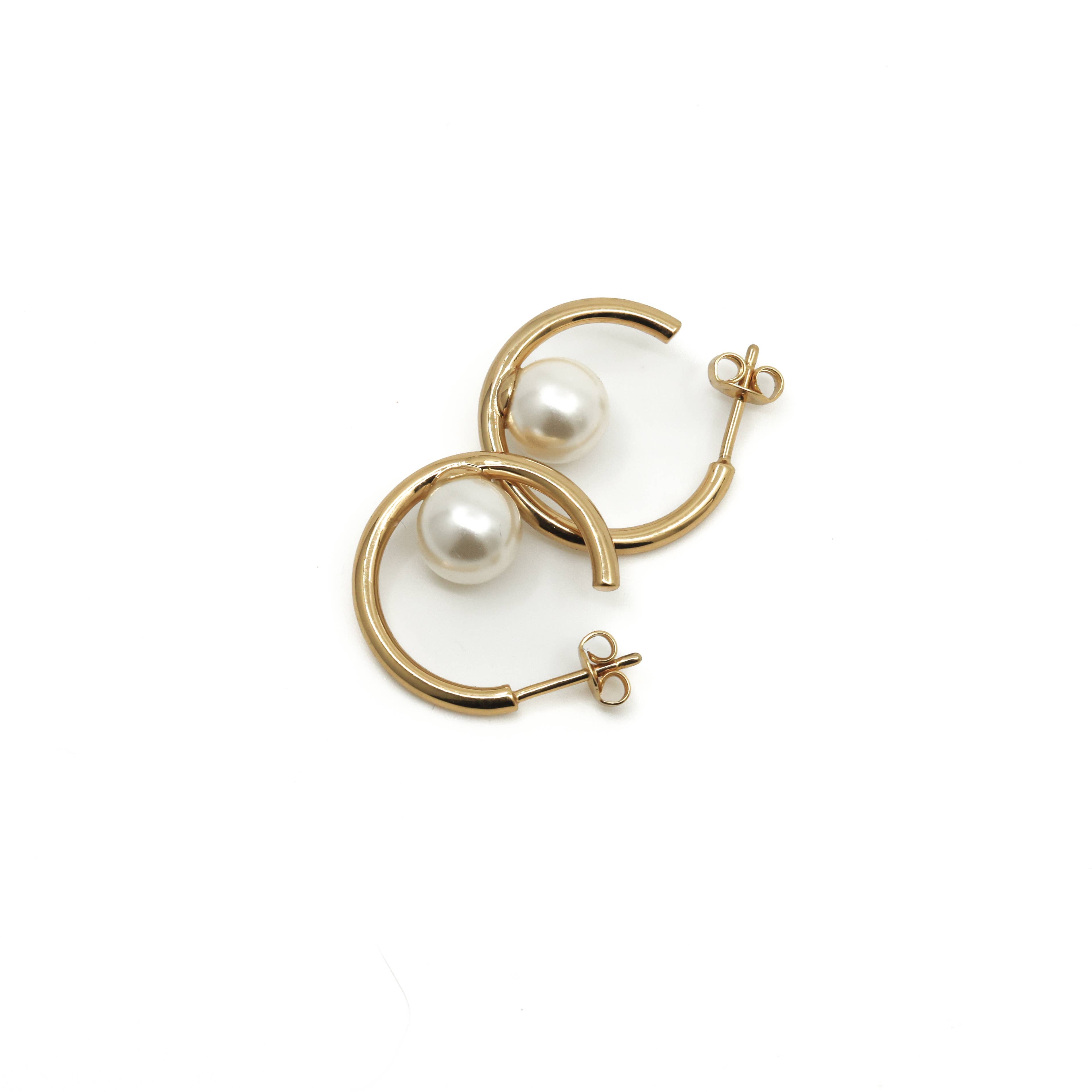 Ada Pearl Hoop Earrings - Proper