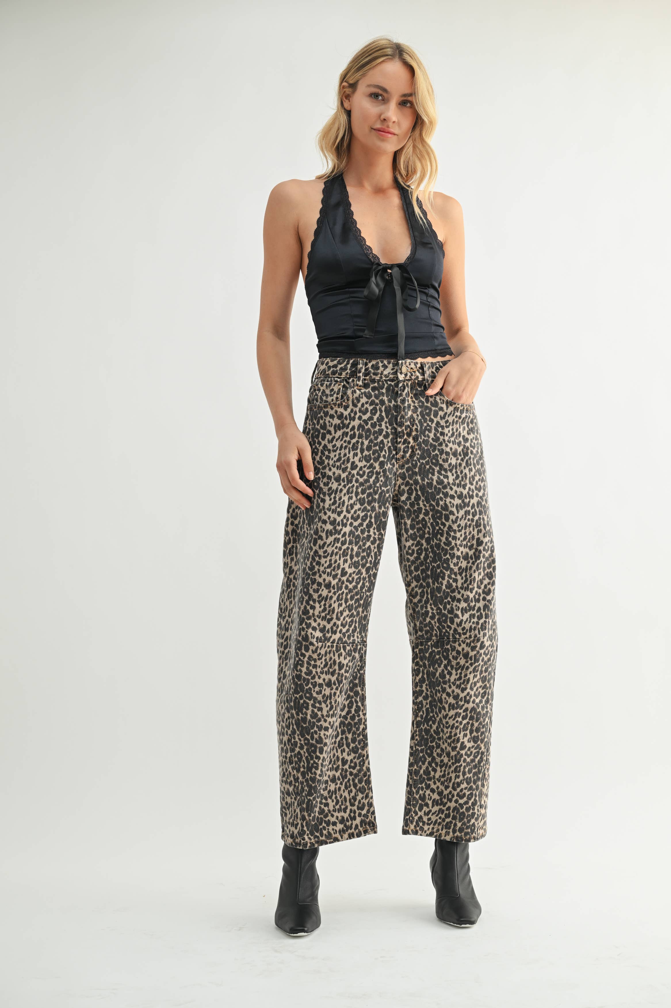 Leopard Barrel Jean - Proper