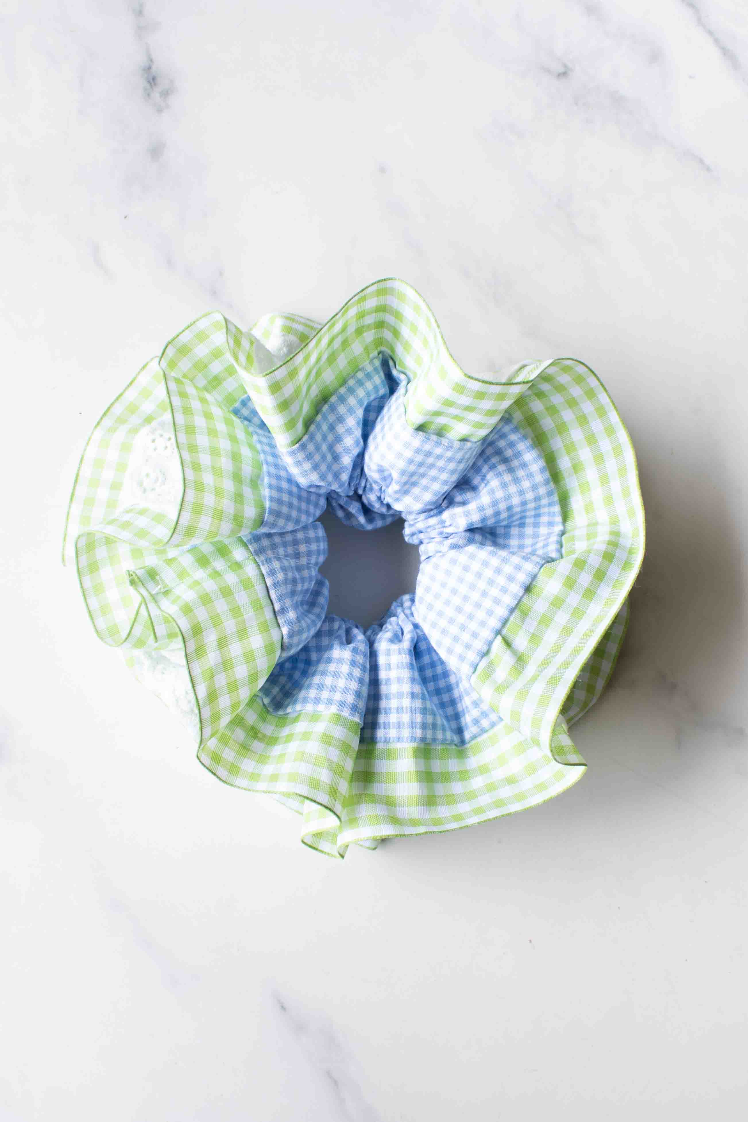 Checkered Mix Hair Scrunchie