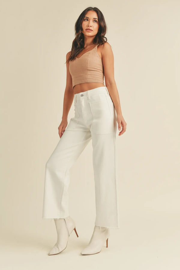 Off White HR Utility Wide Leg Jeans - Proper