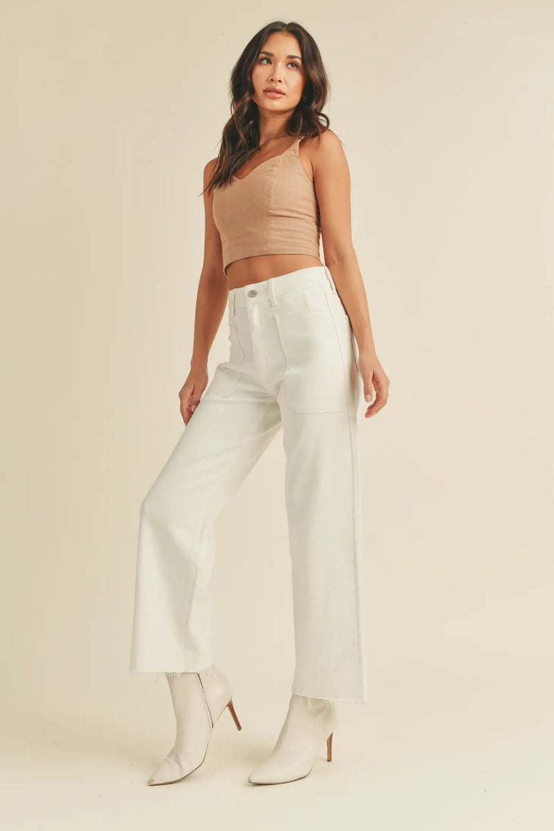 Off White HR Utility Wide Leg Jeans - Proper