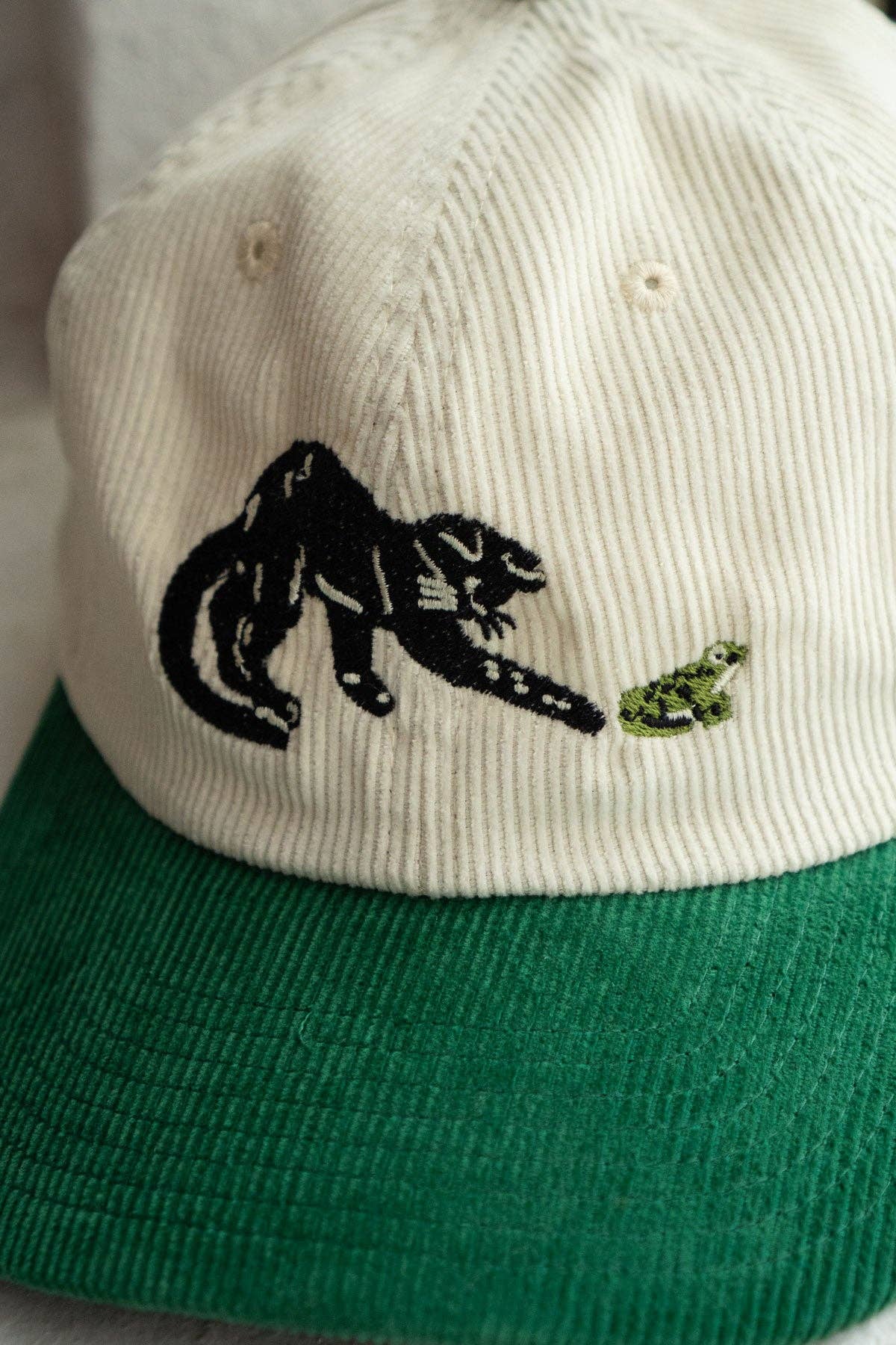 Frenemies (Cat & Frog) Two-Tone Corduroy Hat