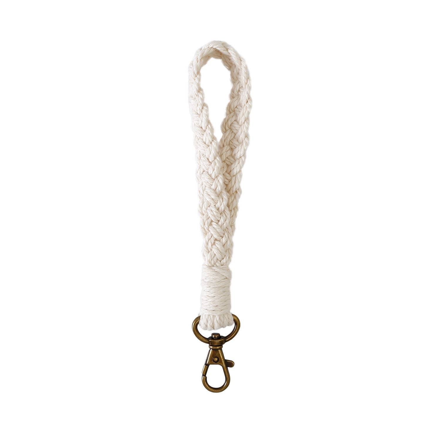Macrame Flat Braided Wristlet Keychain - Proper