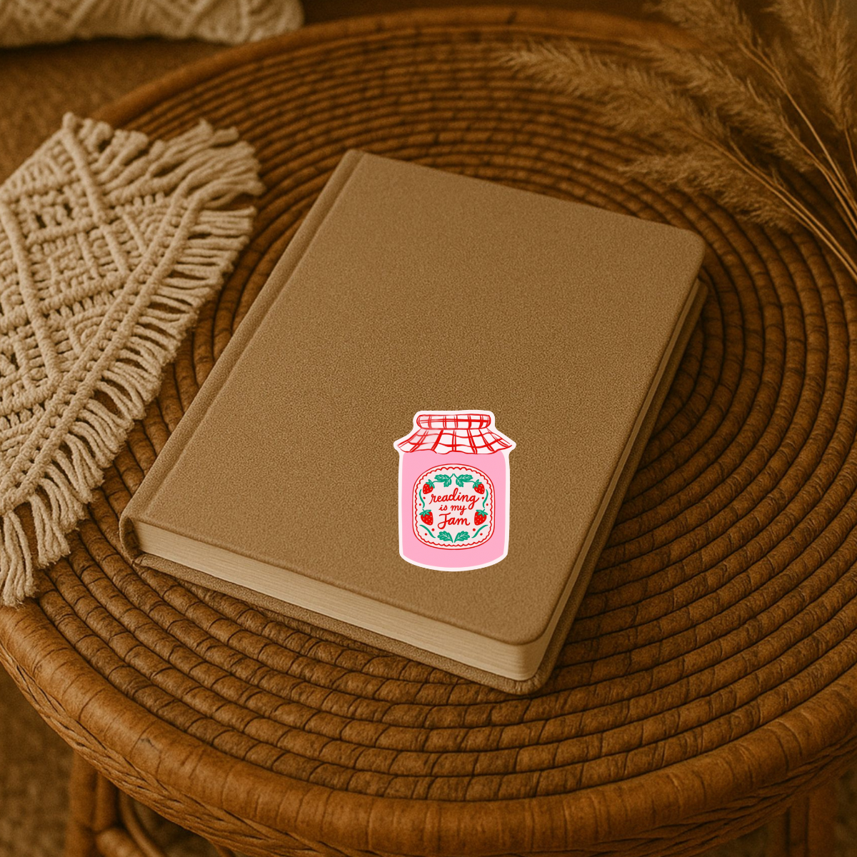 Reading Is My Jam Sticker – Cute Strawberry Jam Jar - Proper