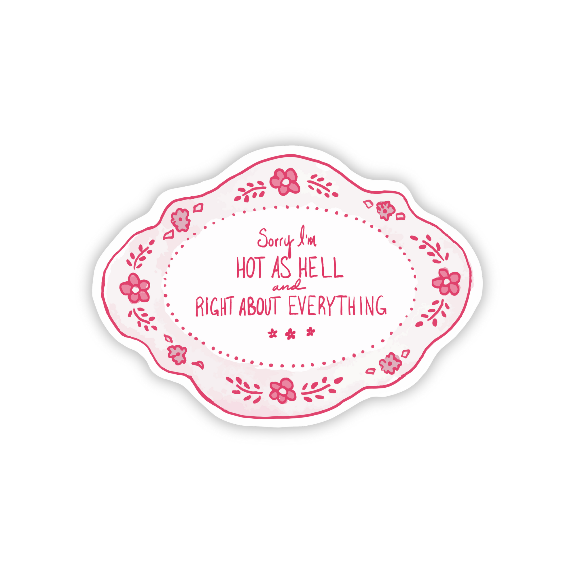 Hot as Hell Die-Cut Sticker