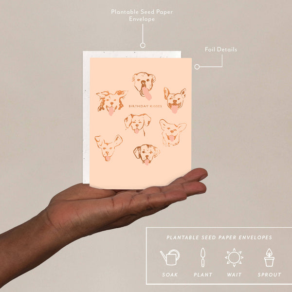 Dog Kisses - Birthday Card - Proper