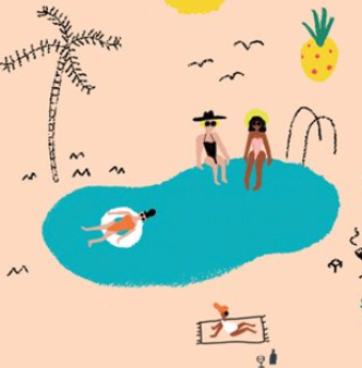 Pool Party Forever - Birthday Card - Proper