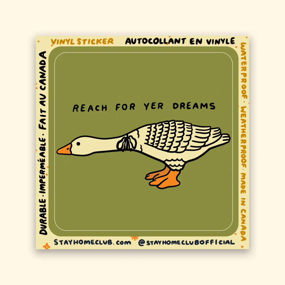 Reach For Yer Dreams Vinyl Sticker - Proper