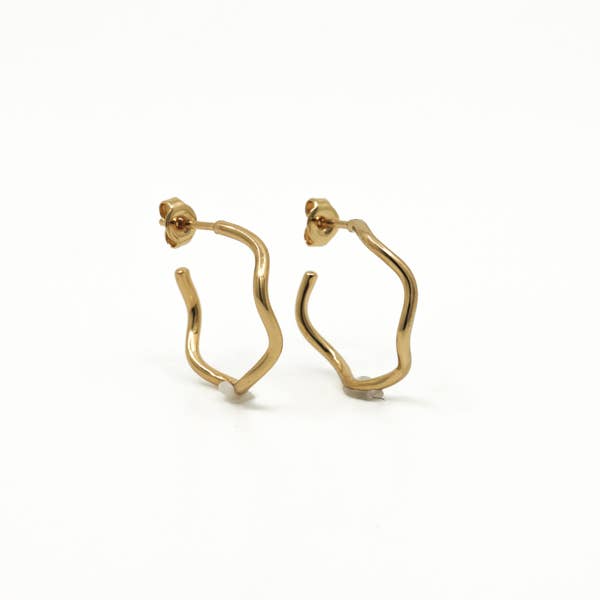 Hailey Wavy Hoop Earrings - Proper