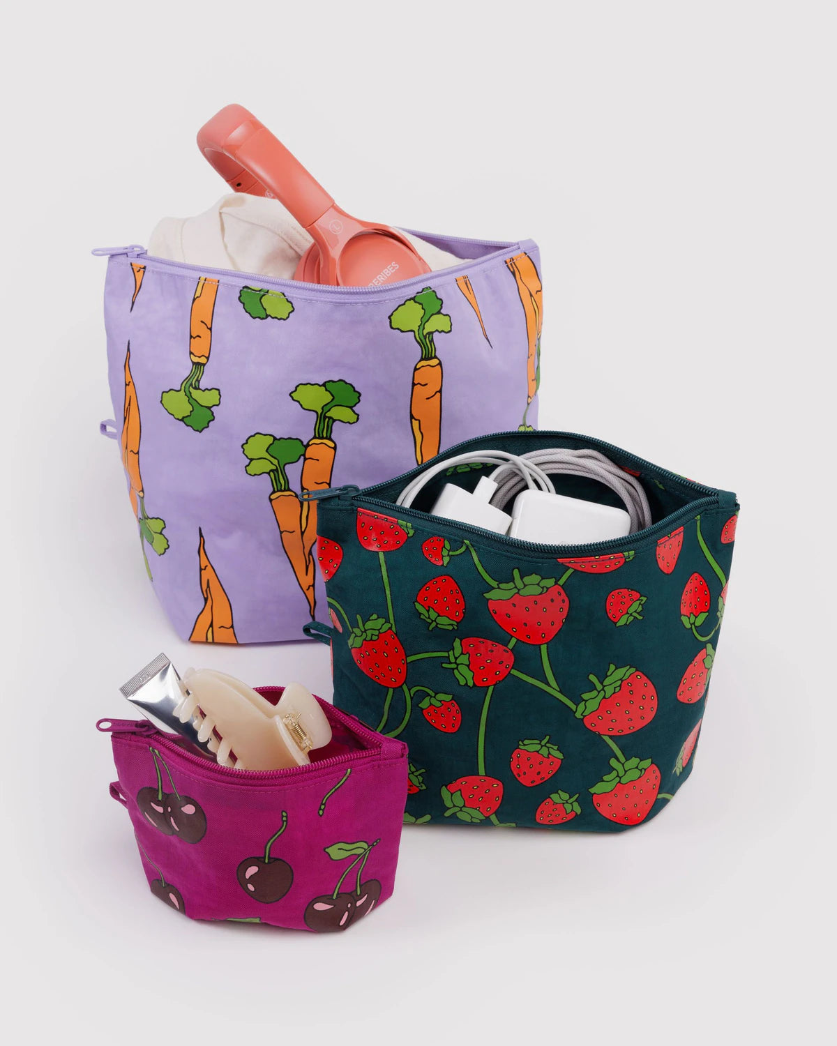 Baggu Go Pouch Set - Carrots & Berries - Proper