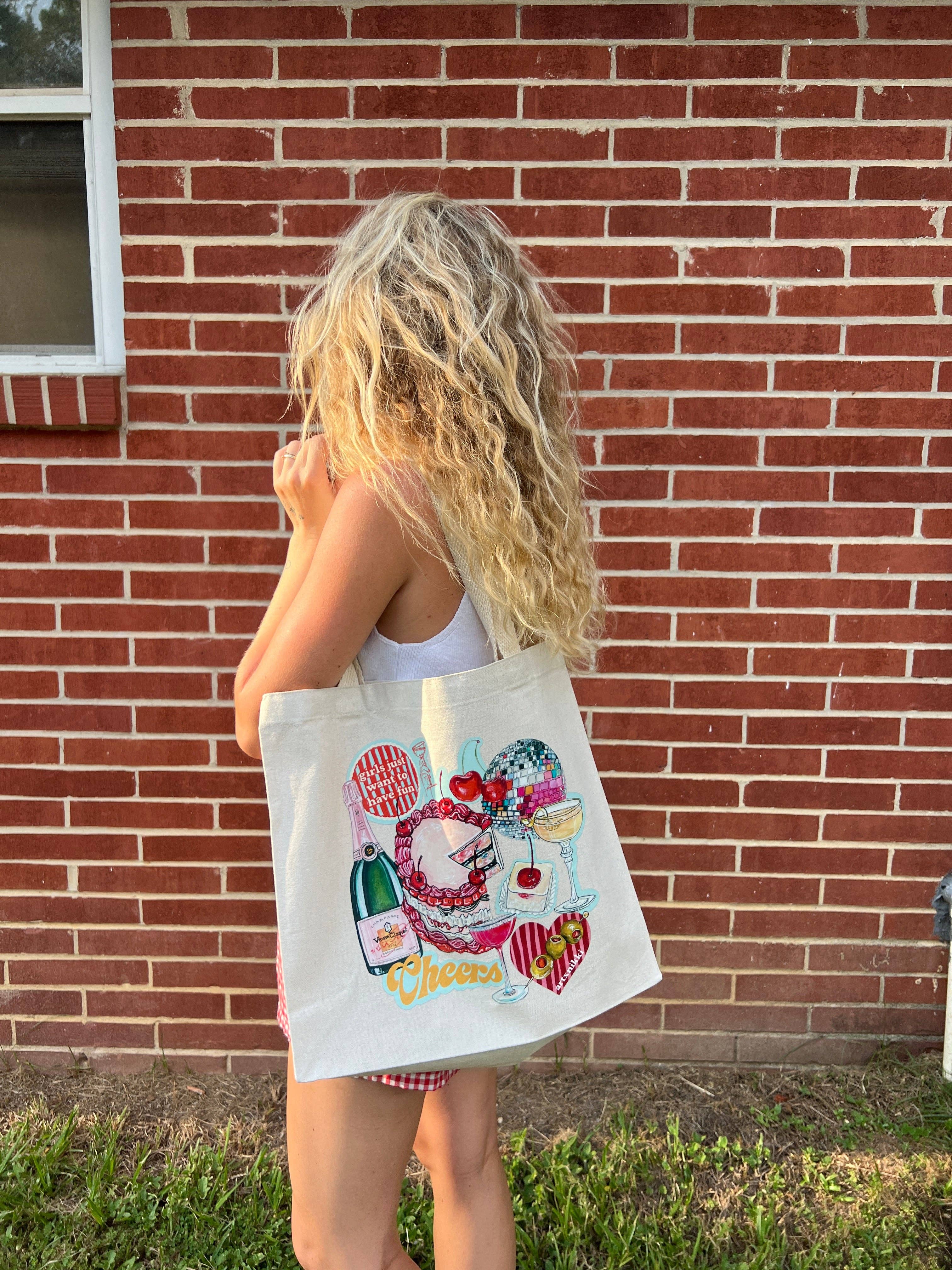 Girls Just Want to Have Fun! Collage Tote Bag