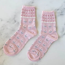 Daisy Heart Socks - Proper