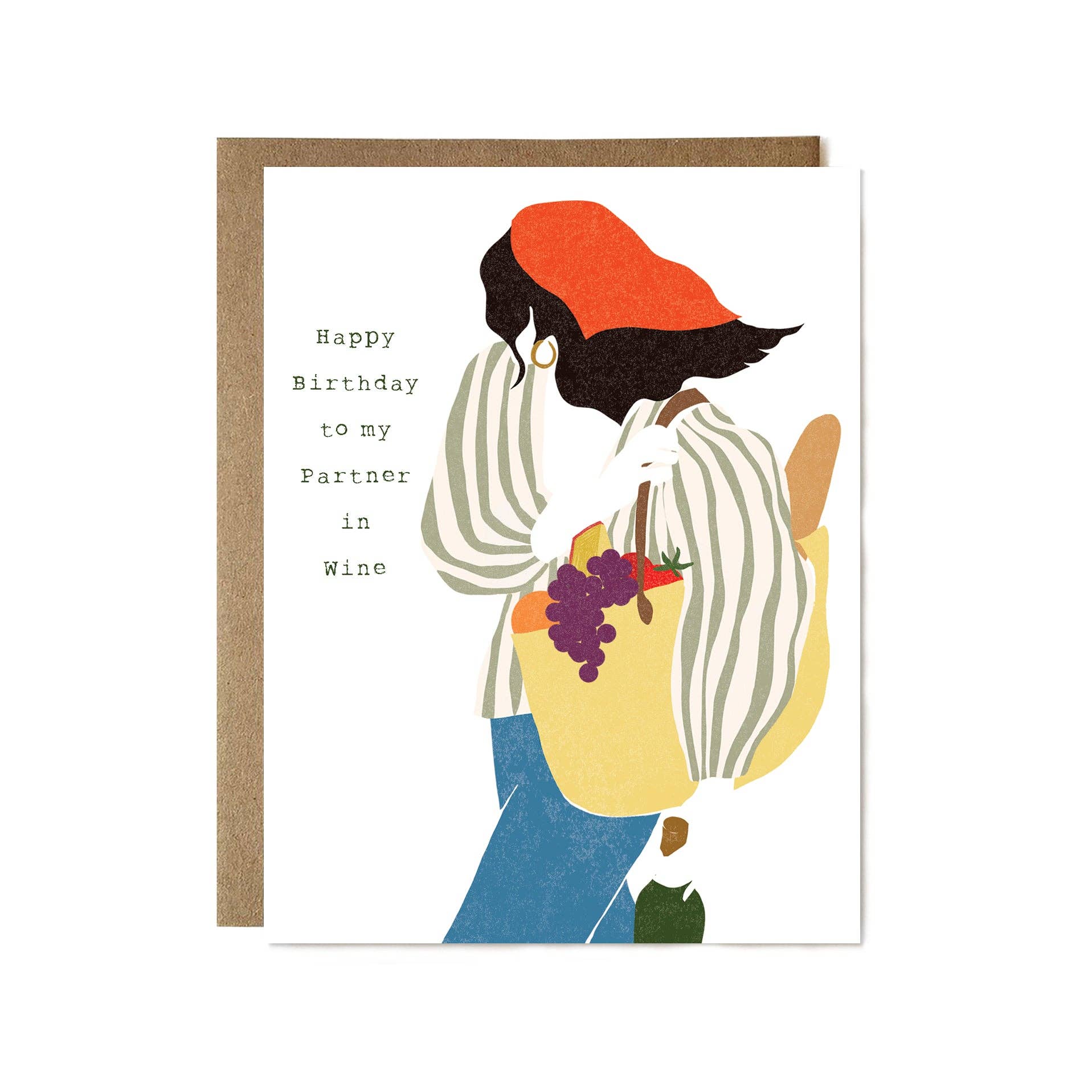 Partner in Wine Birthday Card - Proper