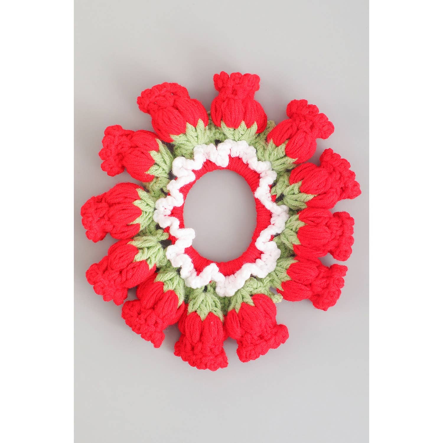 Crochet Flower Scrunchie