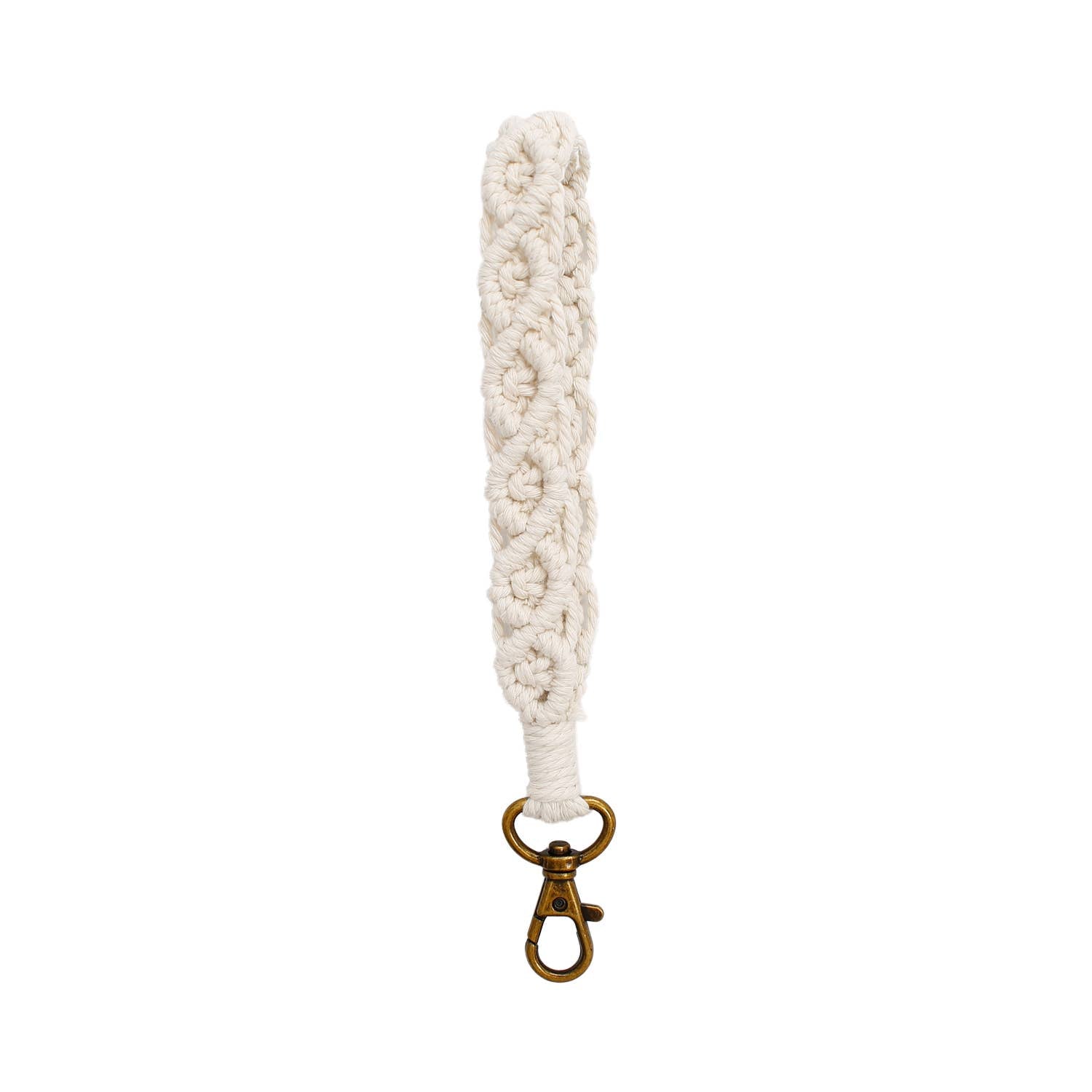 Macrame Two-Tone Braided Wristlet Keychain - Proper