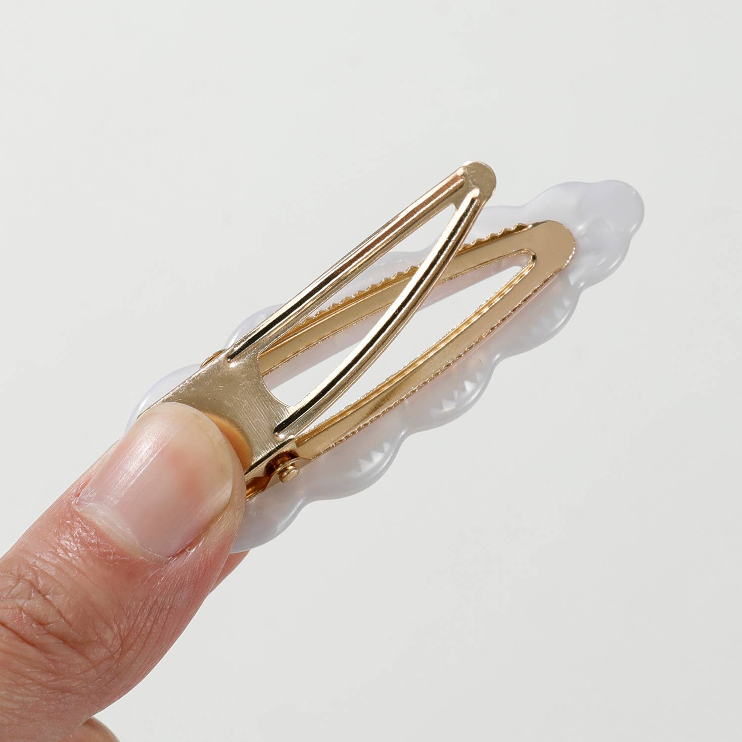 Scalloped Barrette Hair Clip (Set of 2)