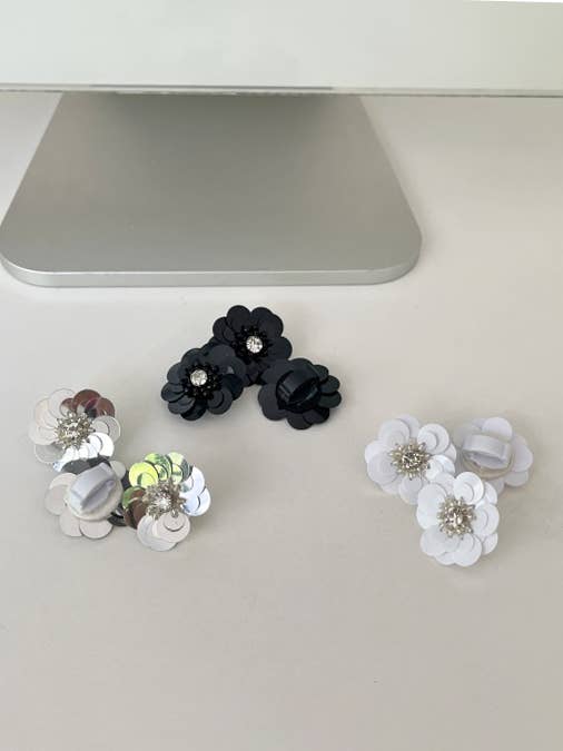 Nellie Mini Sequin Flower Shoe Charm