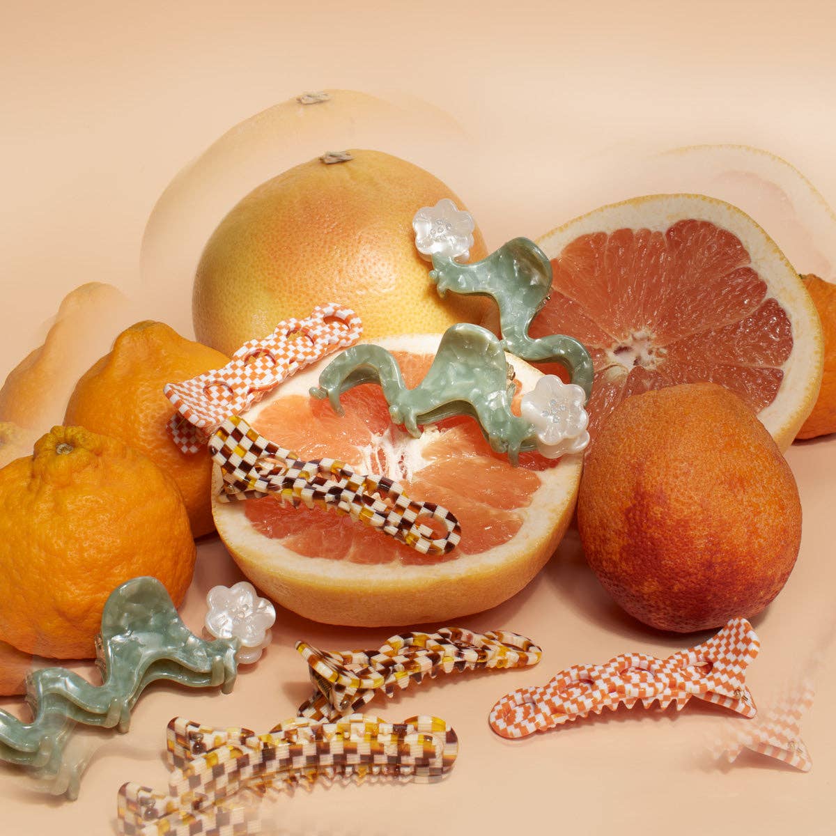 Orange Blossom Claw Clip
