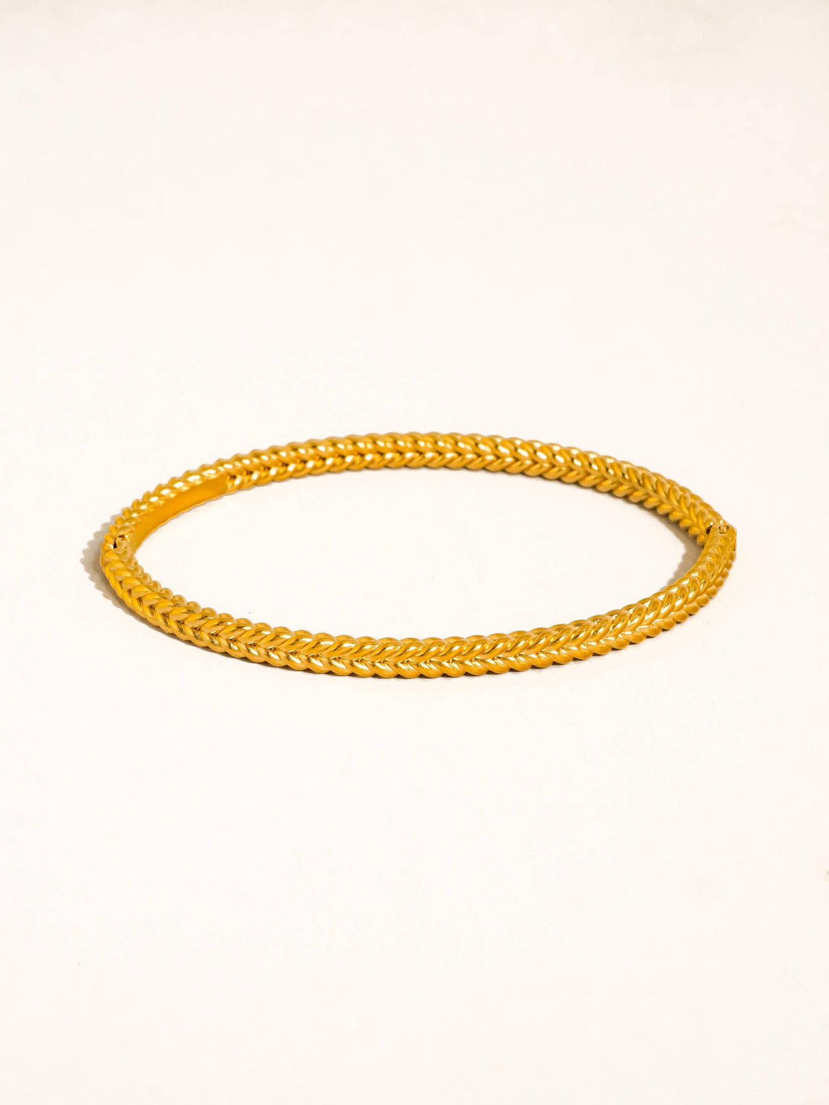 Collins 18K Gold Non-Tarnish Textured Bangle Bracelet - Proper
