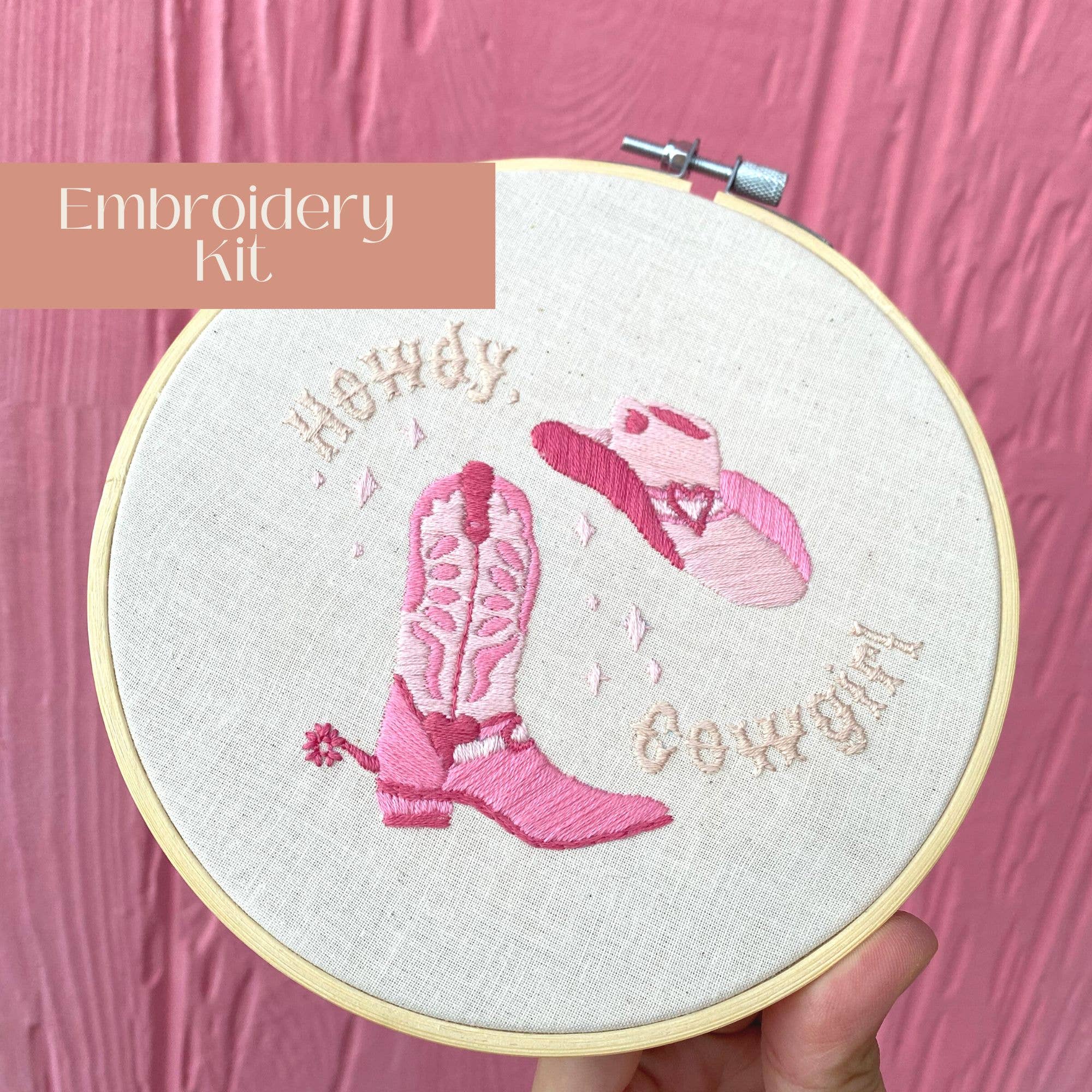Howdy, Cowgirl Embroidery Kit