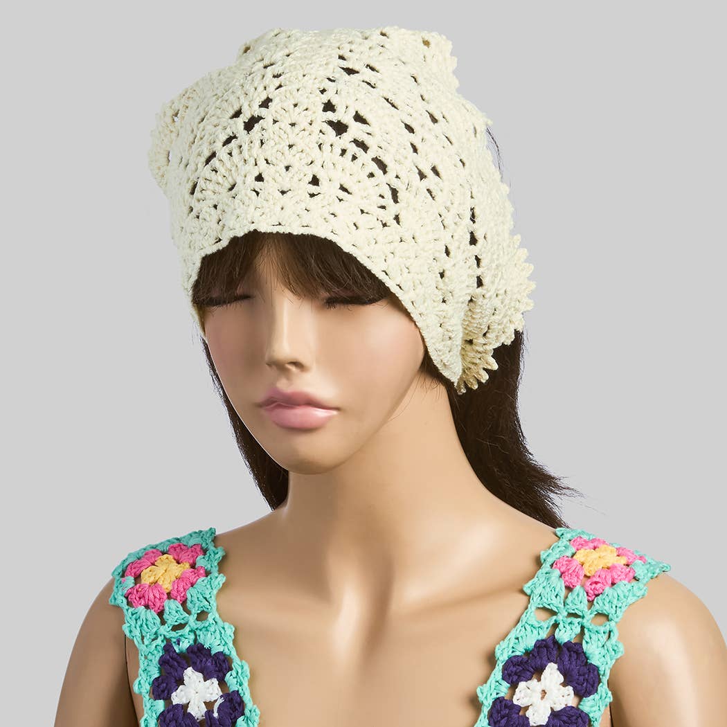 IVORY CROCHET HEAD WRAP - Proper