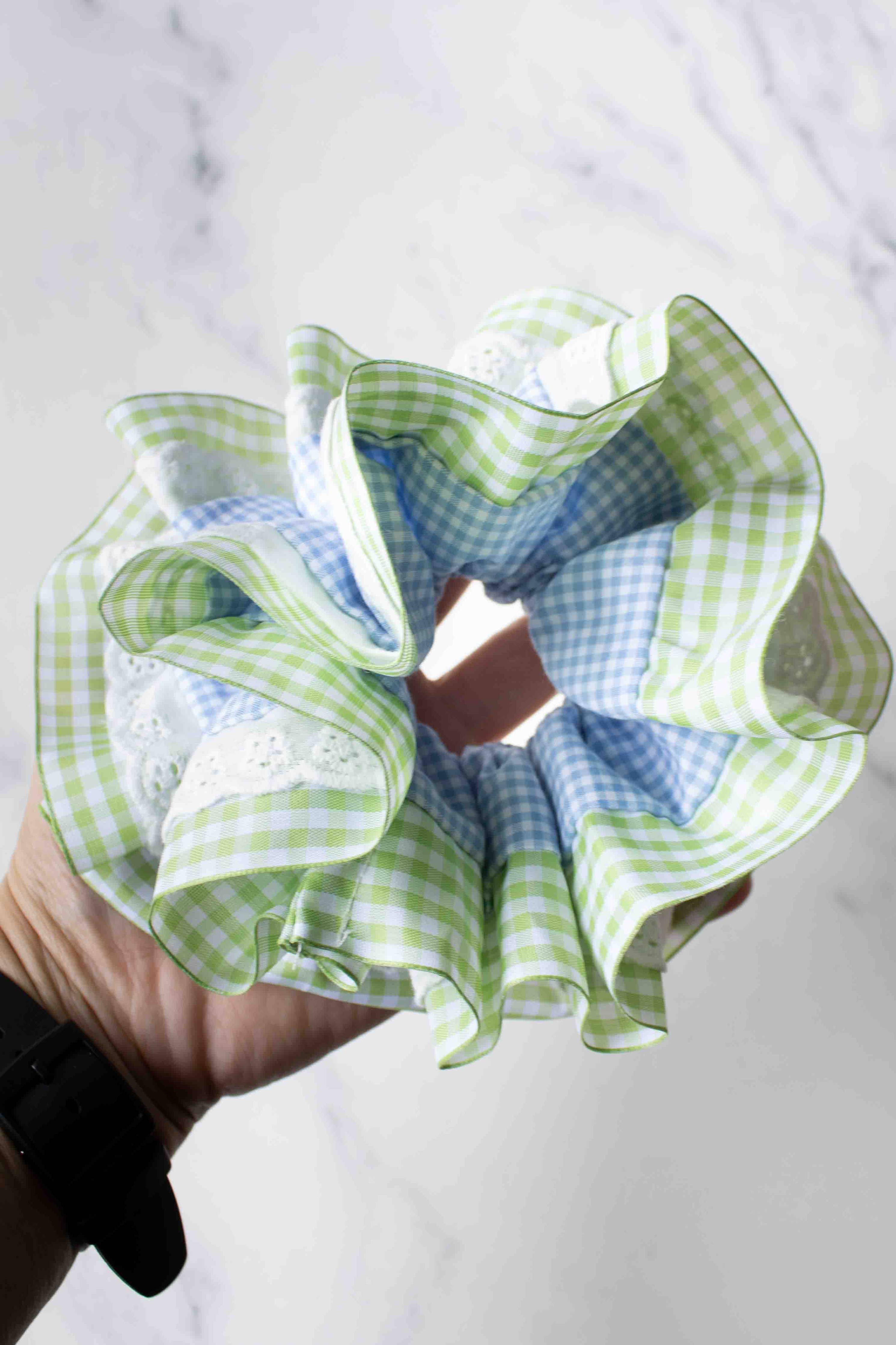 Checkered Mix Hair Scrunchie