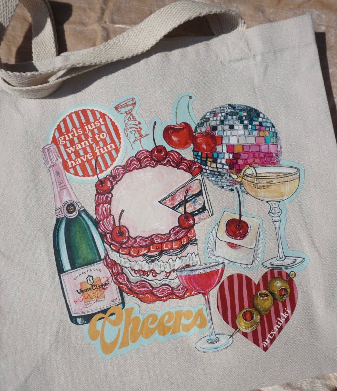 Girls Just Want to Have Fun! Collage Tote Bag