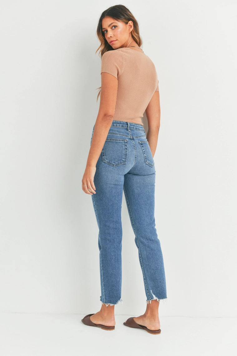 High Rise Vintage Straight Jeans - Proper
