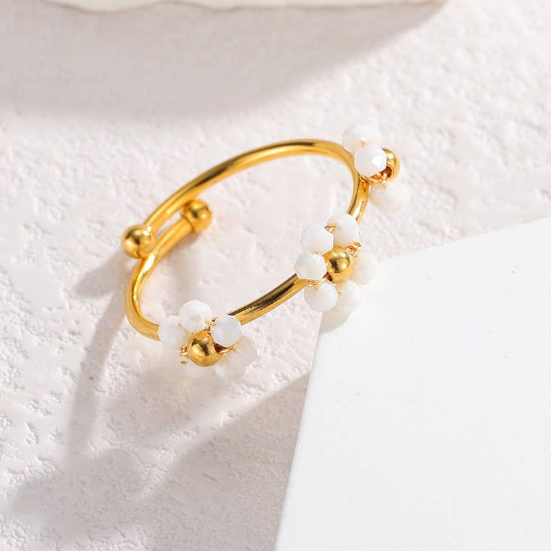 18K STAINLESS STEEL TARNISH FREE FLOWER RINGS | 40R122 - Proper