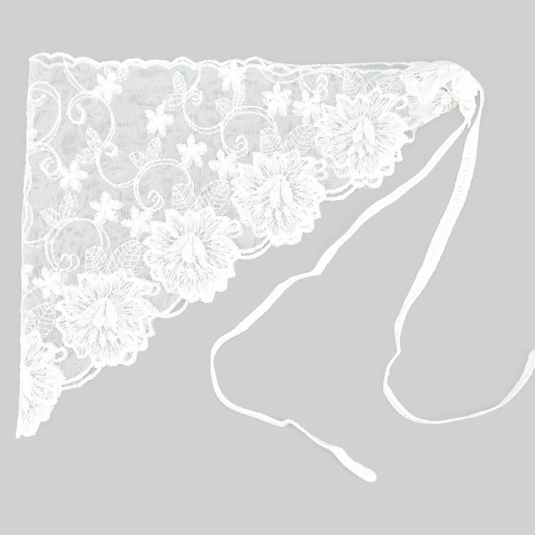 Sheer Lacy Flower Hip Scarf