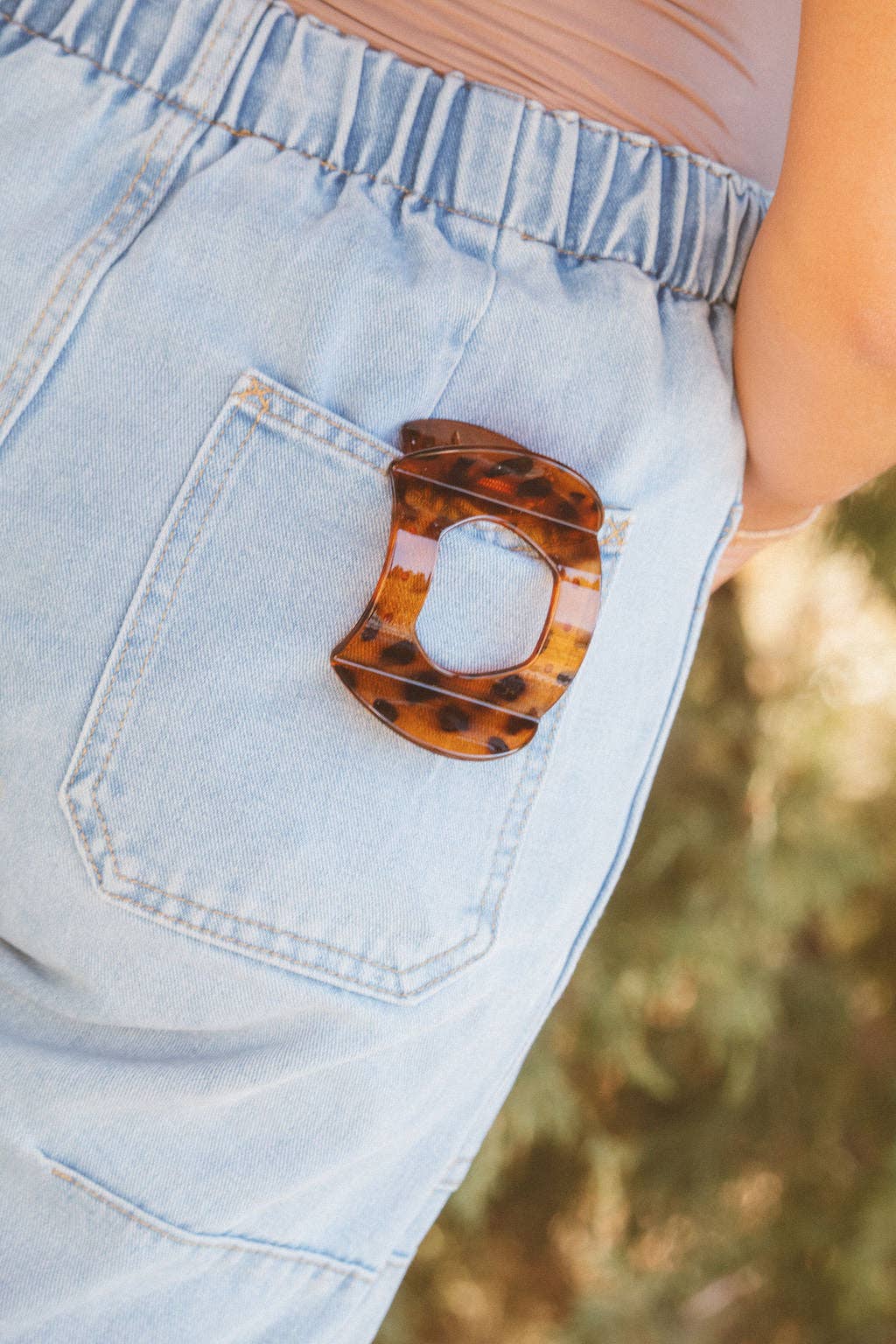 Leopard Curved Claw Clip