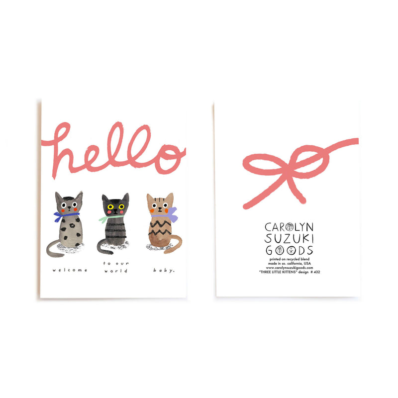 Three Little Kittens - Baby Card - Proper