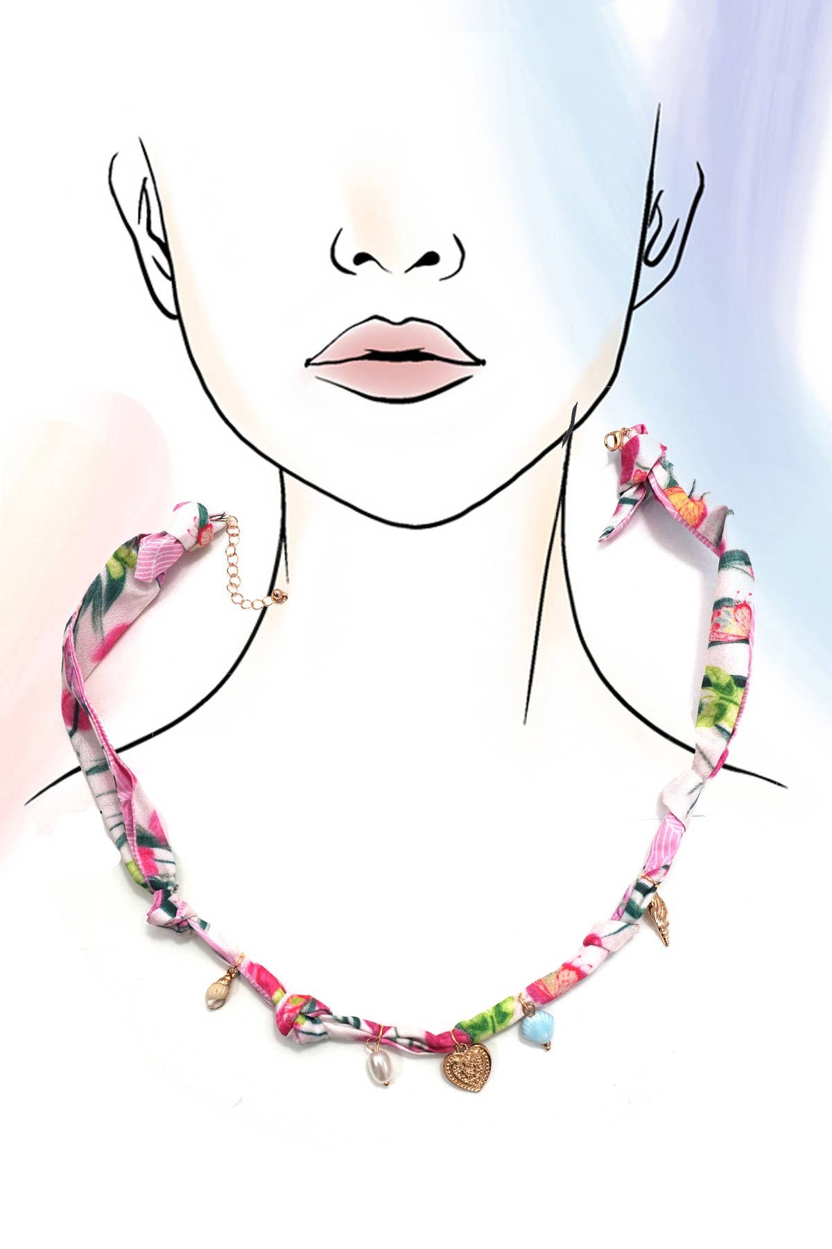 Lilou Scarf Charm Necklace - Proper