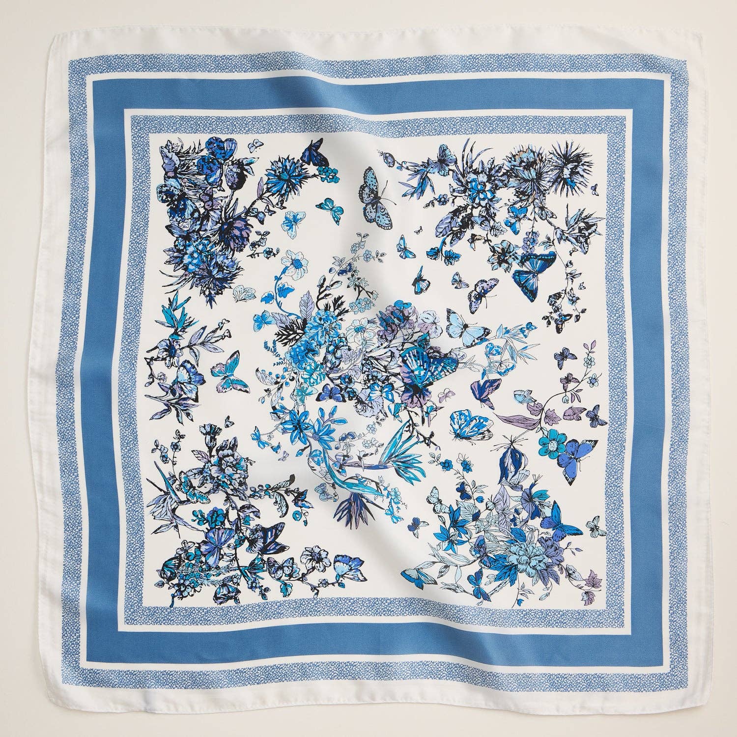 Floral Butterfly Square Scarf - Proper