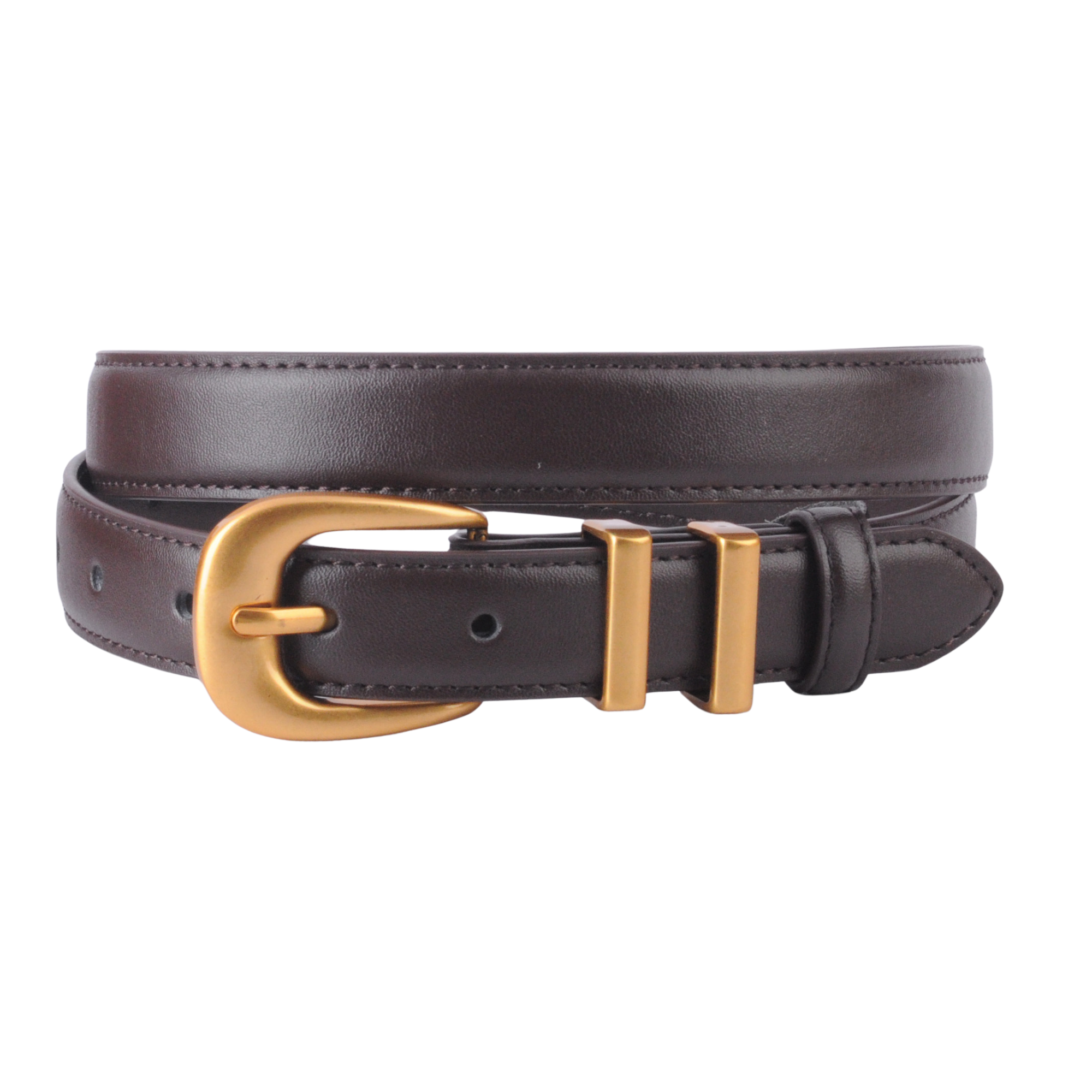 Leather Belt with Metal Strap Holders - Proper