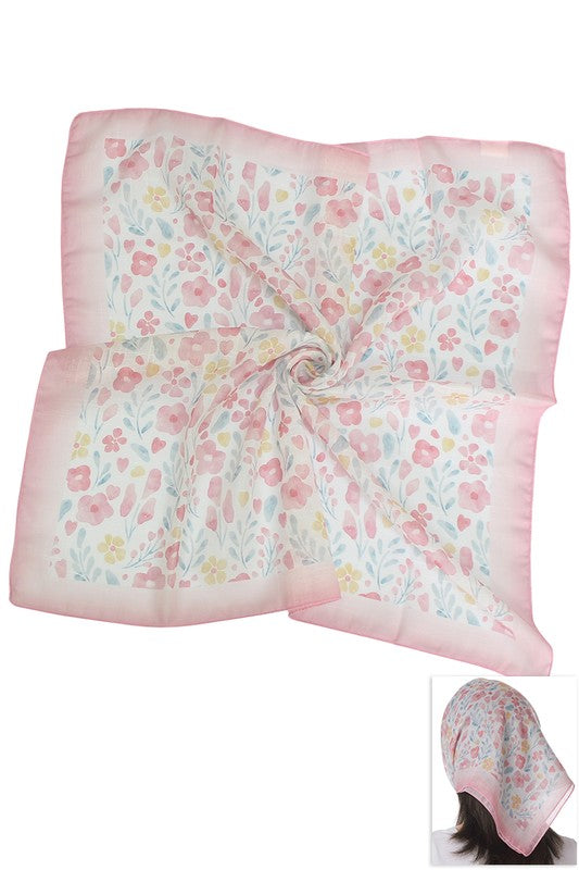 Pastel Sheer Floral Scarf - Proper