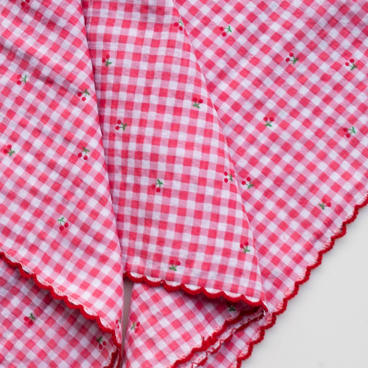Cottage Mini Checker Cherry Cotton Scarf
